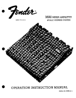 Fender MA6-Mixer-Amplifier - Owners Manual